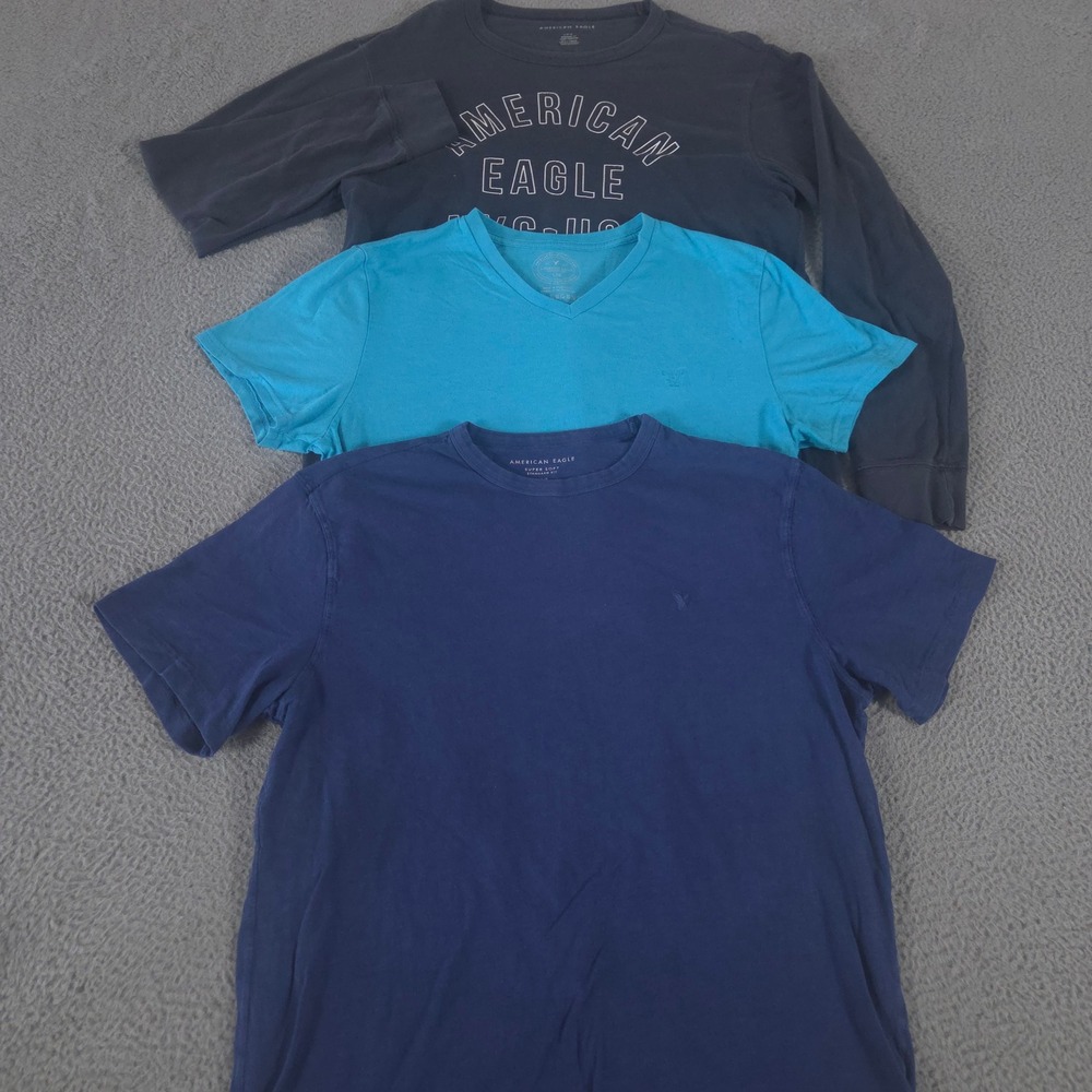 LOT‎ OF 3 American Eagle Shirt Mens Large Multi Cotton Legend Super Soft Bundle